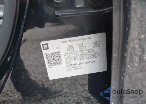 2019 Chevrolet Volt Premier z USA, uszkodzony, nr VIN 1G1RB6S58KU106729